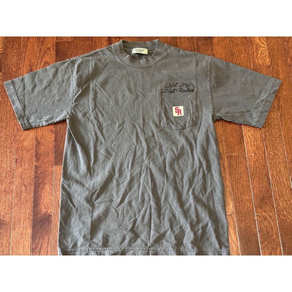Stevenson Ranch Not My First Rodeo Pocket T-Shirt Gray Small